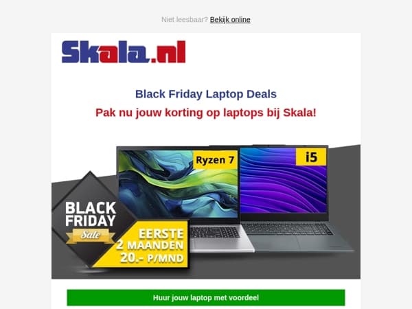 Black Friday bij Skala – superscherpe laptopdeals!