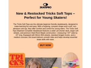 New & Restocked Tricks Soft Tops!