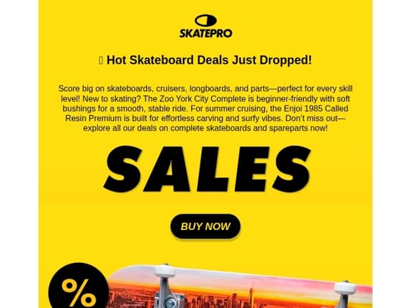 🔥Up to -50% on skateboards!