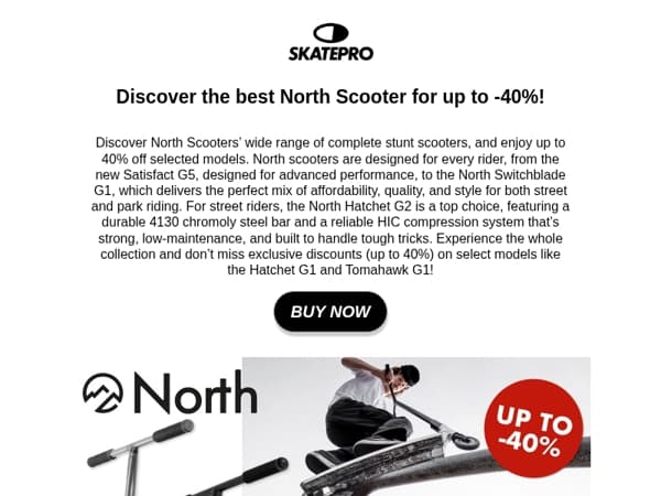 Ride with North Scooters up to -40%!