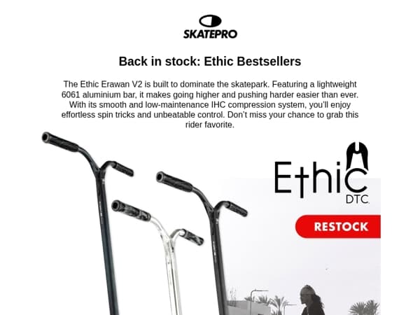 Ethic Bestsellers Are Back in Stock!