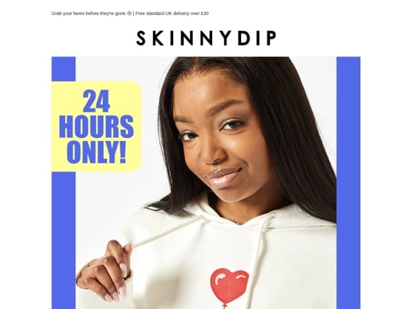 24 HRS ONLY: £28 Sweats & Hoodies*