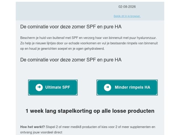 SPF + pure HA poeder is de ultieme combi tegen rimpels + Zomer stapelkorting