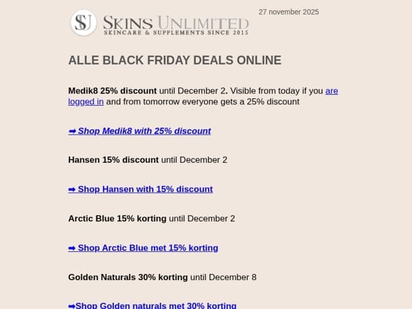 ➡️ ALL BLACK FRIDAY DEALS NOW ONLINE 🤑30% OFF