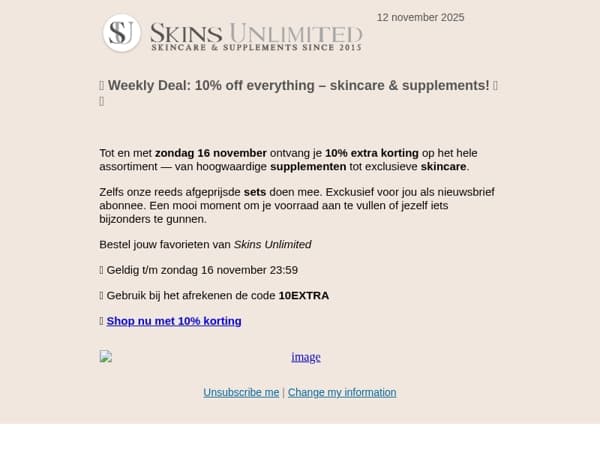💫 Weekly Deal: 10% off everything – skincare & supplements! 💊🧴