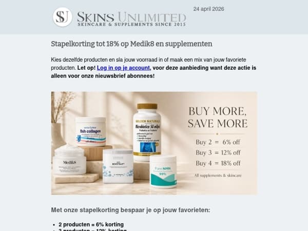 tot 18% korting op alles - Medik8 - Hansen - Laviesage -echt alles