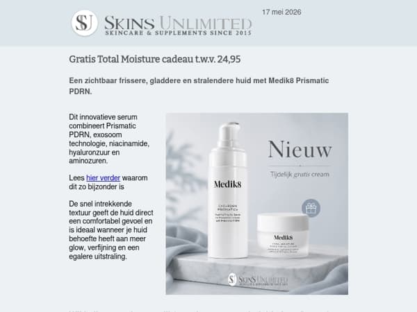 Gratis cadeau t.w.v. 24,95 bij een Medik8 bestelling