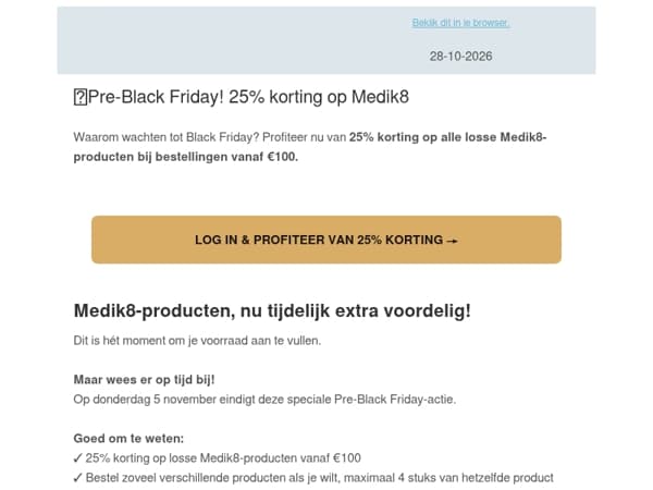 🖤Pre-Black Friday! 25% korting op Medik8