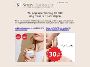 50% korting nog enkele dagen