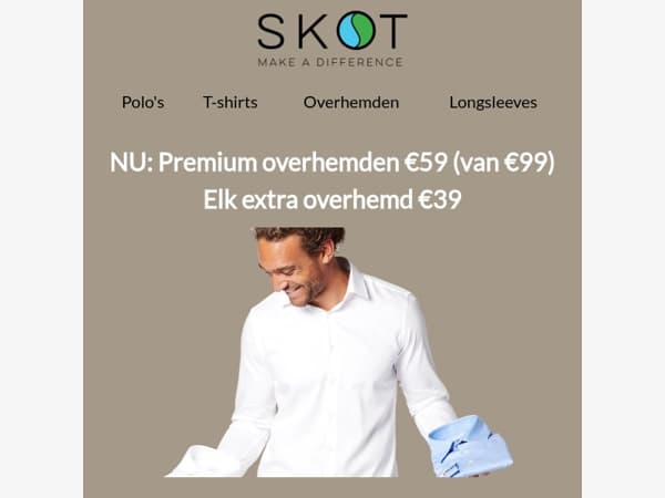 Het overhemd. Minder opvallend. Onmisbaar.