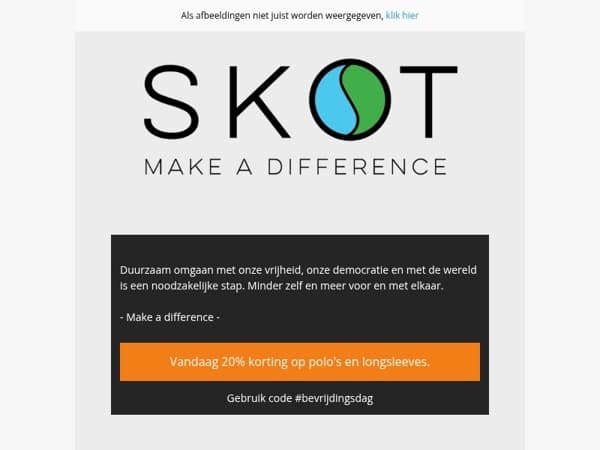 Hi Mail, maak er een duurzame bevrijdingsdag van!