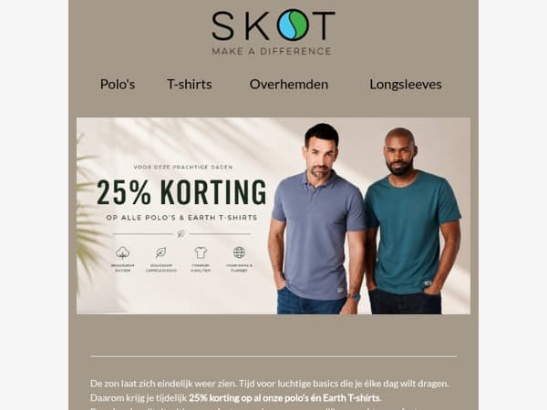 Hey Mail, ☀️ 25% korting voor deze prachtige dagen