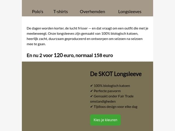 🍁 Twee keer warmte, één bewuste keuze – 2 longsleeves voor €120