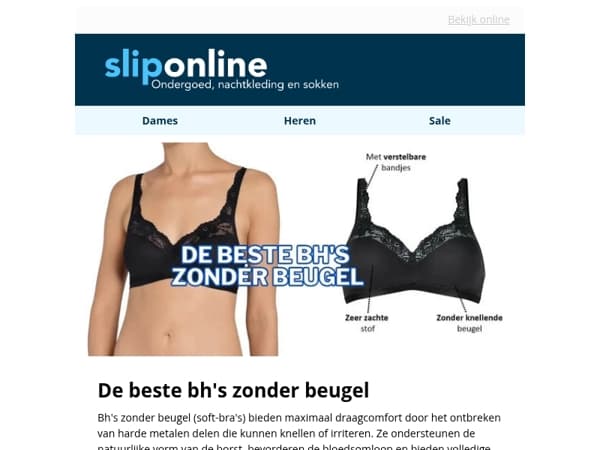 Wat zijn de fijnste bh's zonder beugels? Lees het hier
