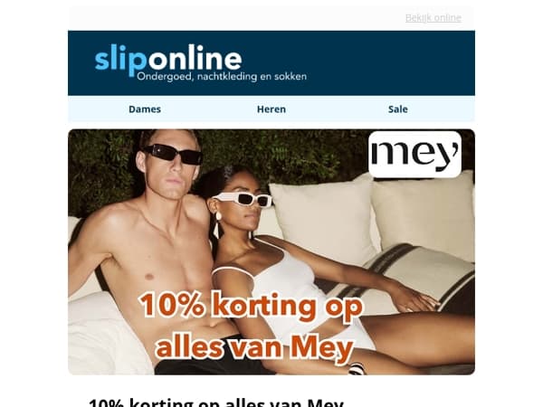 Nu, 10% korting op alles van Mey