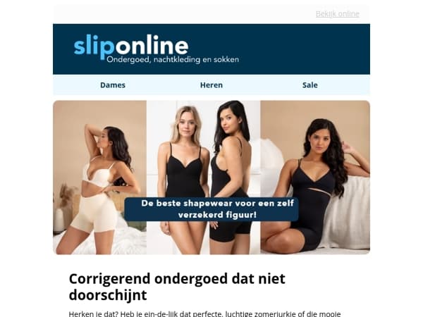 Ontdek onze ademend corrigerend ondergoed dat niet doorschijnt