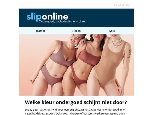 Welke kleur Ondergoed schijnt niet door?