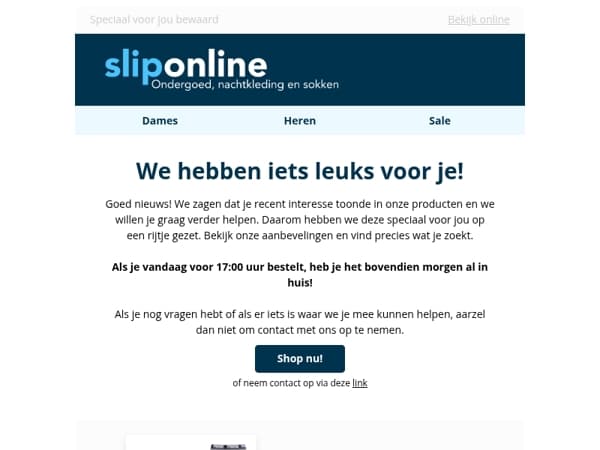 Je bent iets vergeten!