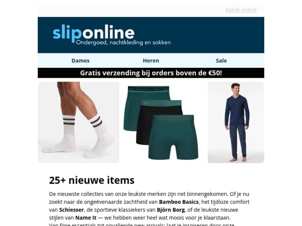 25+ nieuwe items van Schiesser, Bamboo Basics & meer