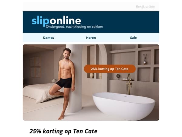 Nu nog: 25% korting op Ten Cate ondergoed