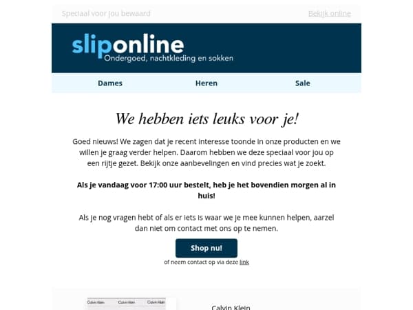 Je bent iets vergeten!