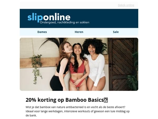Nu,20% korting op Bamboo Basics
