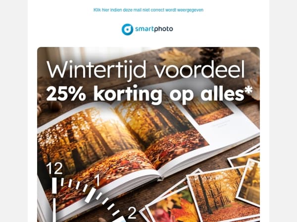 ⏰Wintertijd! Pak 25% korting op ALLES met jouw extra uur