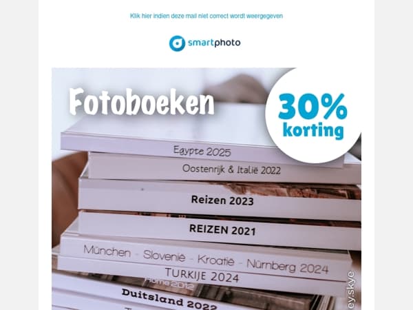 Hi, alleen vandaag en morgen nog: 30% korting op fotoboeken