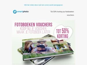 Tot 50% korting op fotoboeken vouchers