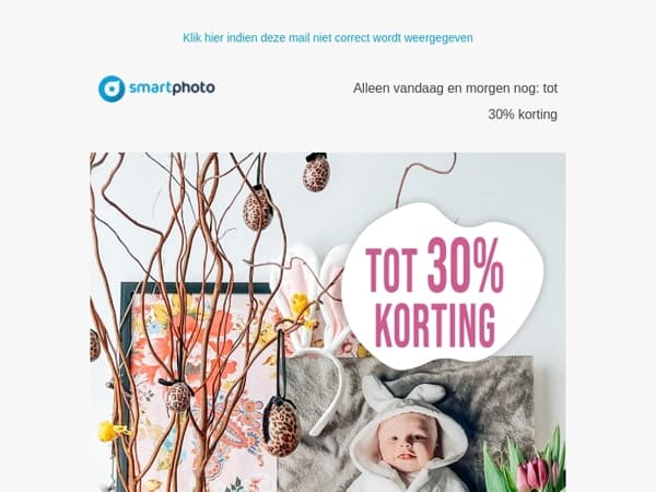 Alleen vandaag en morgen nog: tot 30% korting