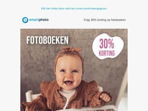 Krijg 30% korting op fotoboeken