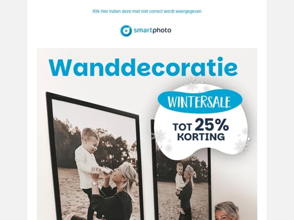 Hi, alleen vandaag en morgen nog: tot 25% korting op wanddecoratie