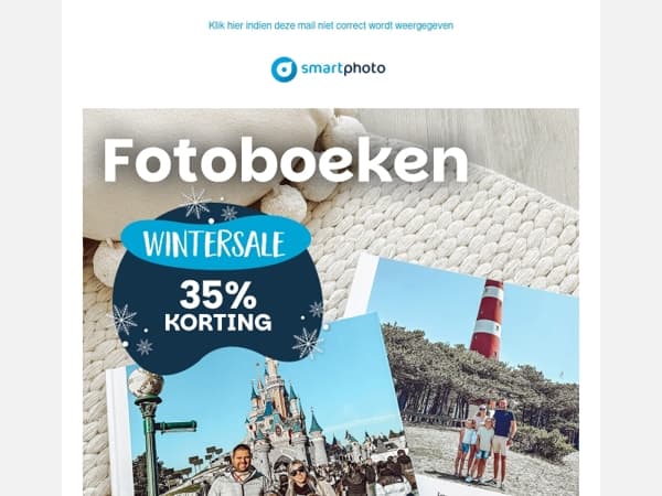 Hi, alleen vandaag en morgen nog: 35% korting op fotoboeken