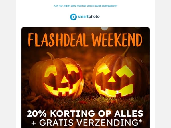 ⚡ FLASHDEAL: 20% korting op ALLES + gratis verzending!