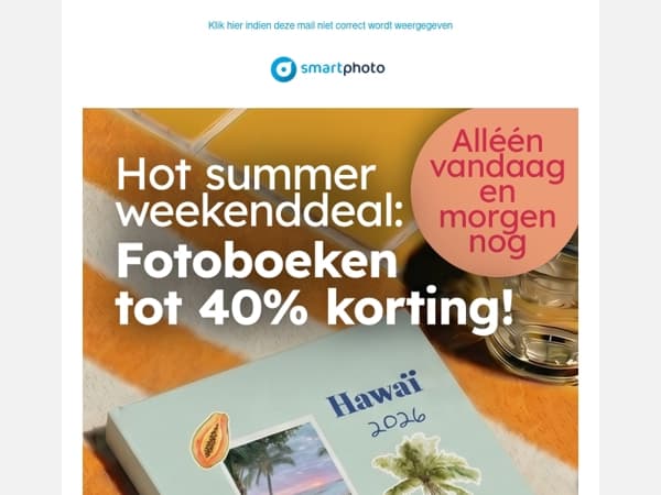 Hot summer weekenddeal: Fotoboeken tot 40% korting! ☀️