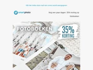 Nog een paar dagen: 35% korting op fotoboeken