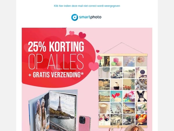 Hi, alleen vandaag en morgen: 25% korting op alles