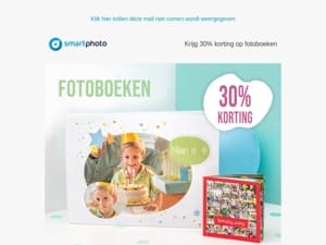 Krijg 30% korting op fotoboeken