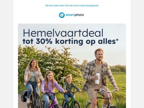  Jouw Hemelvaartdeal: tot wel 30% korting op álles! 🚲 