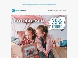 35% korting op fotoboeken