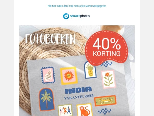 Hi, krijg 40% korting op fotoboeken