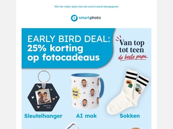  LAATSTE KANS: 25% korting op fotocadeaus