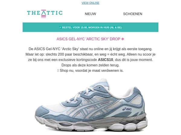 Nu online: ASICS Gel-NYC 'Arctic Sky'! Don't Miss Out ❄️
