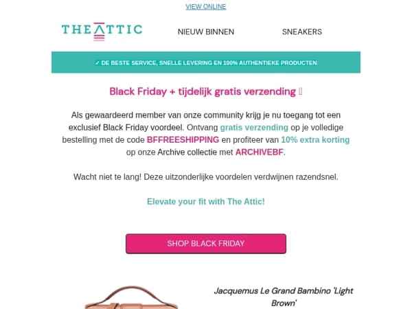 Black Friday + tijdelijk gratis verzending🚨