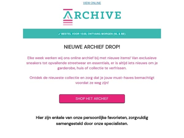 Welkom in ons archief, van Goyard tot aan Air Max 1.