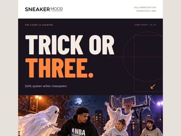 Trick or Three: Halloween in Essentials x NBA