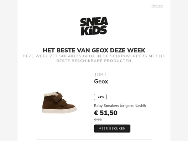 🔥 Geox staat deze week in de schijnwerpers bij Sneakids