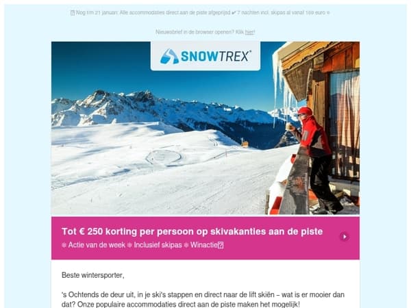 ❄ Direct aan de piste: Tot 250 euro korting per persoon op geselecteerde deals