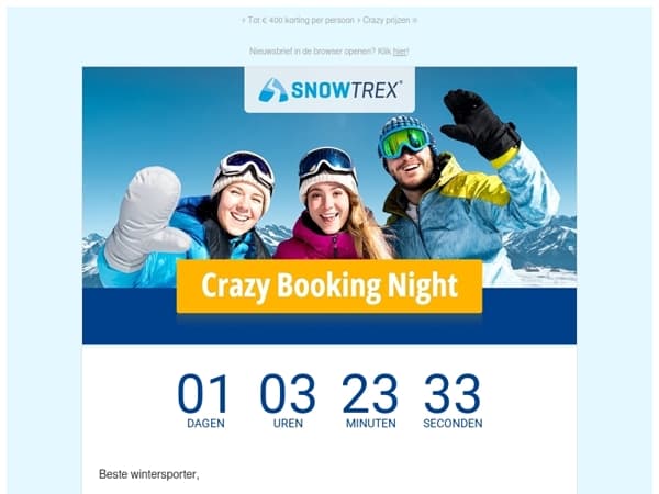 ❄ Maart - vanaf 149 euro op skivakantie