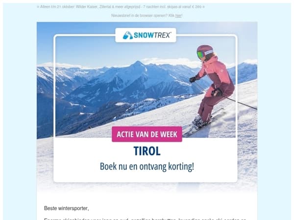 ❄️ Skivakantie in Tirol: tot 250 euro korting per persoon